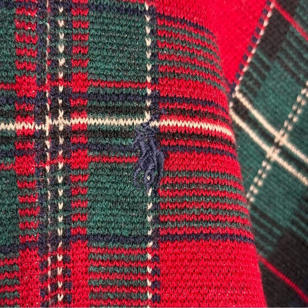 Polo by Ralph Lauren Girls Patchwork Plaid Wool Poncho Size S/M NWT - Picture 8 of 11